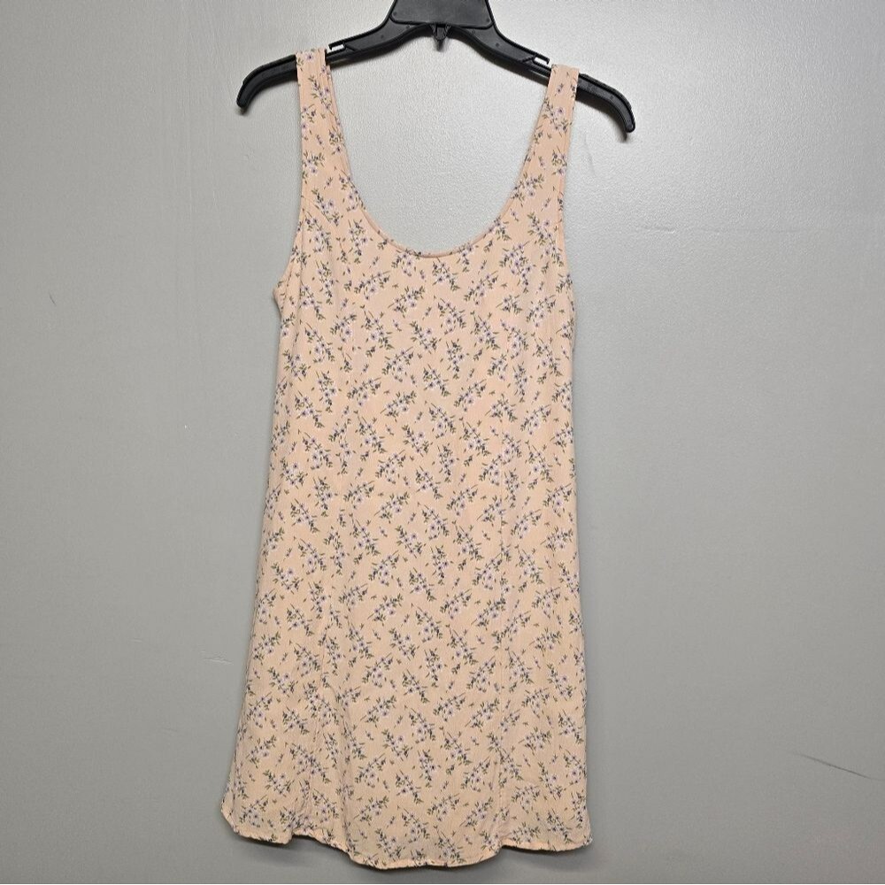 American Eagle Womens Dainty Floral Mini Dress Size Small Light Pink Sleeveless